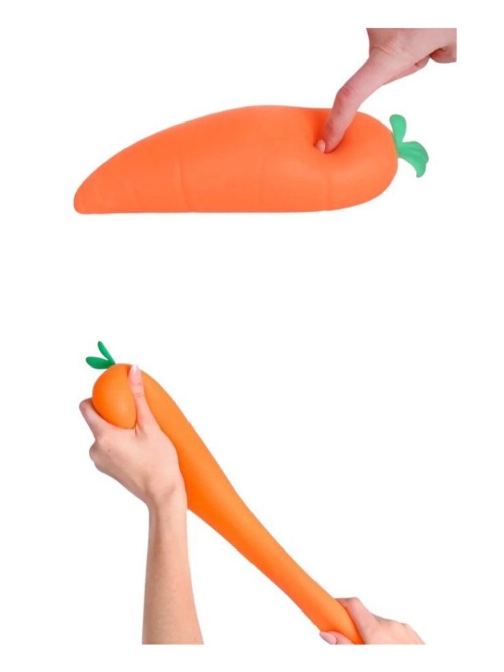 Jumbo Squeeeze Carrot Squishy Sensory Fidget Stress Relief Toy Squish 12 in NEW - Picture 4 of 4
